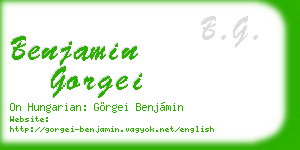benjamin gorgei business card